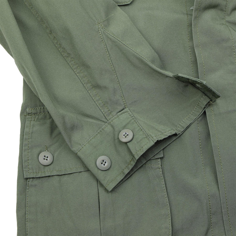 Veste de jungle légère BDU de style militaire américain OD M64 Vietnam de marque Mil-Tec