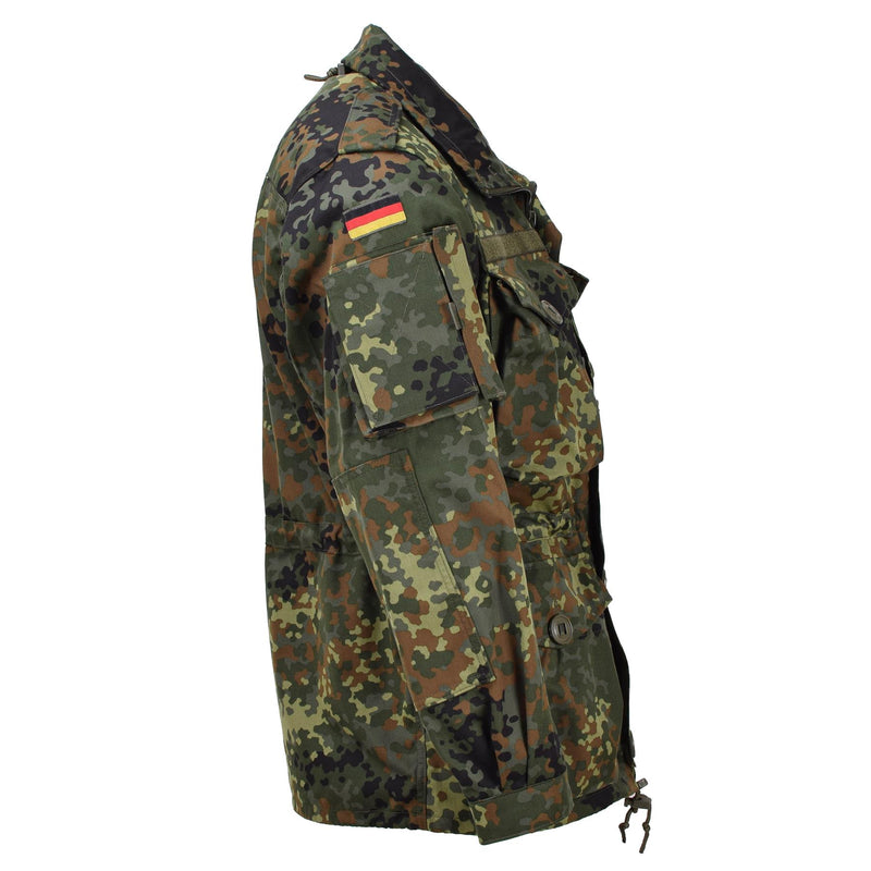 Veste tactique de combat militaire légère Leo Kohler, motif camouflage flecktarn
