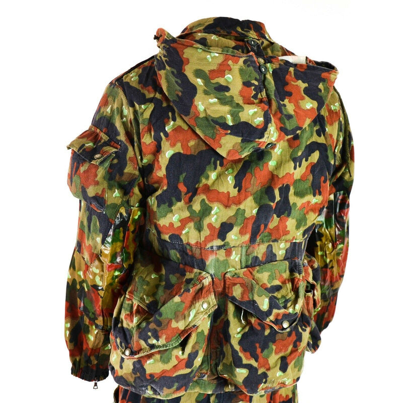 Véritable veste de l'armée suisse M70 Alpenflage Camo sniper combat parka à capuche