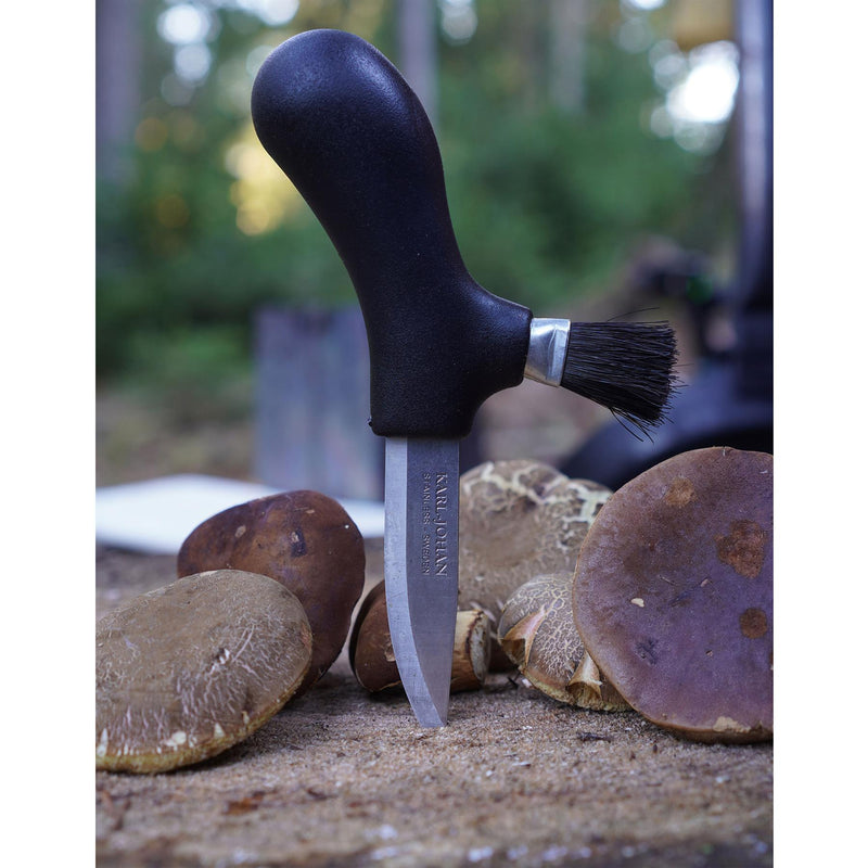 Couteau à cueillir les champignons MORAKNIV lame fixe en acier inoxydable recyclé brosse Noir