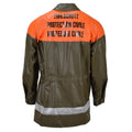 Original Swiss Civil Protection Waterproof Rain Jacket Long Coat Olive