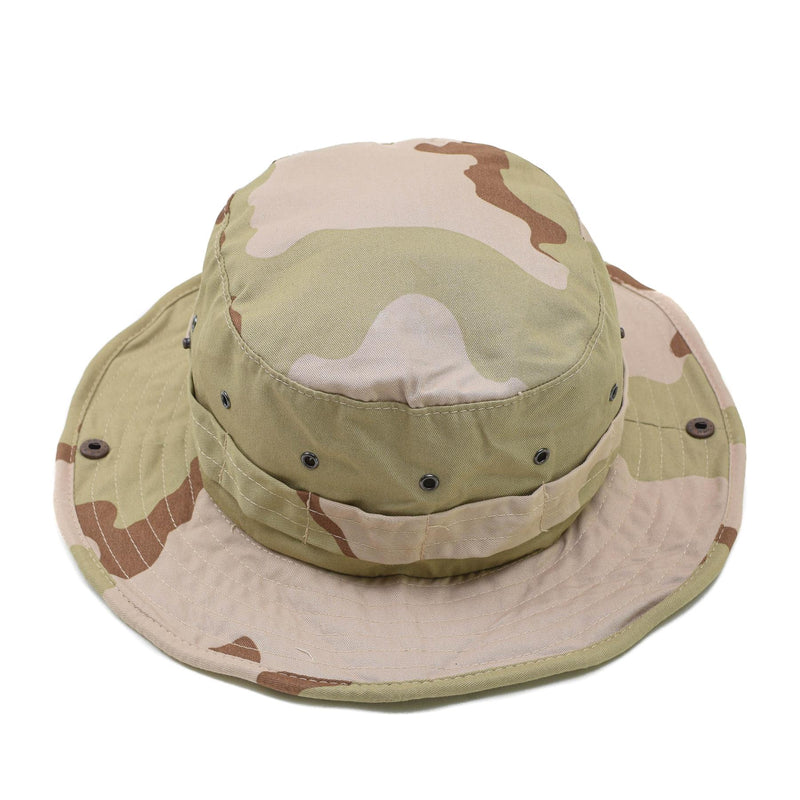 Chapeau de brousse militaire néerlandais d'origine DPM chapeau d'été à large bord camouflage désert NEUF