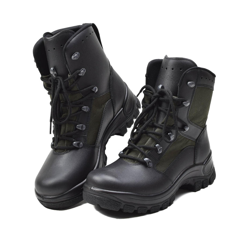 Véritables bottes de combat militaires allemandes en cuir et textile, chaussures de terrain tactiques NEUVES