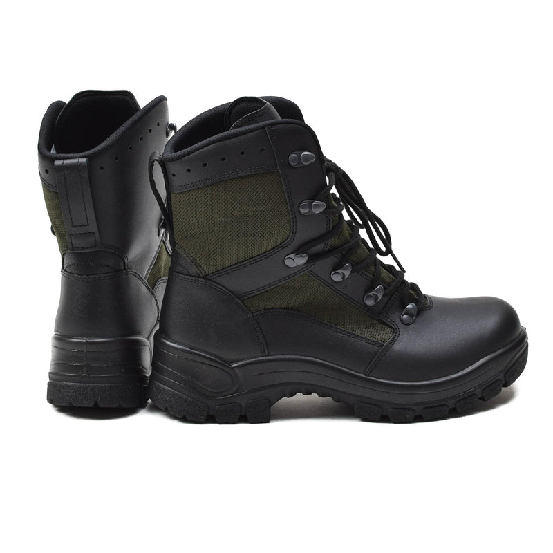Véritables bottes de combat militaires allemandes en cuir et textile, chaussures de terrain tactiques NEUVES