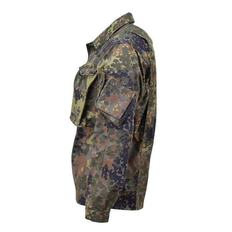 Veste de campagne de style militaire allemand de marque TACGEAR, camouflage flecktarn pour troupes commando 