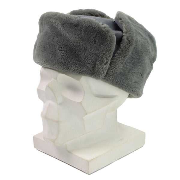 Chapeau d'hiver original d'officier de l'armée de l'Allemagne de l'Est pour temps froid, ushanka en fausse fourrure NEUF