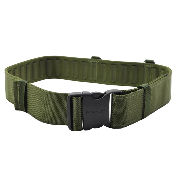 Ceinture tactique originale de l'armée danoise en toile de combat réglable olive NEUF