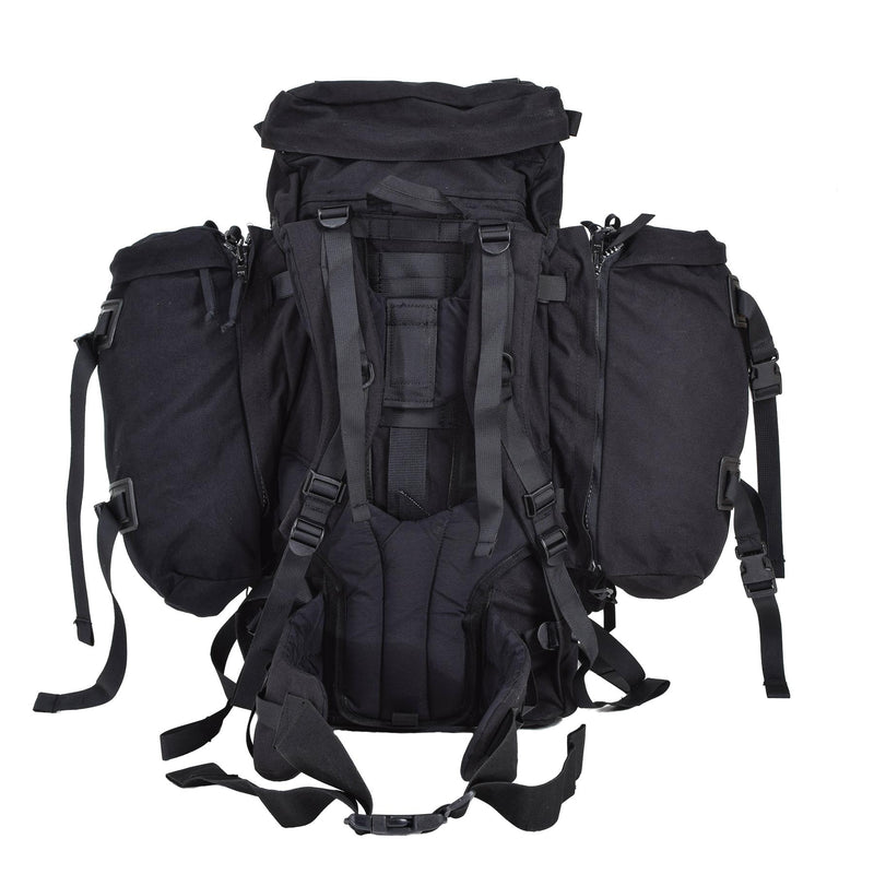 Original Dutch military large backpack camping hiking daypack 40+20 liters black