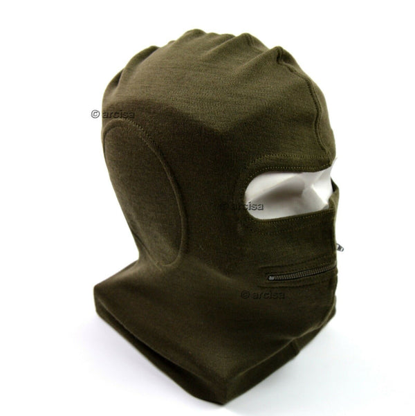 Genuine Italy italian army face mask balaclava two hole mask with zip new