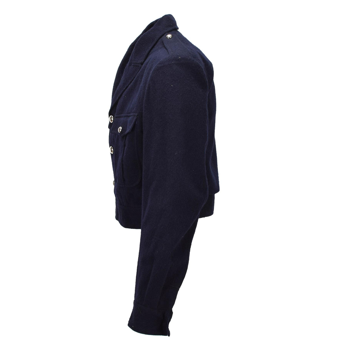 Veste Originale Armée Française M47 IKE Laine Fermeture Bouton Vintage Bleu