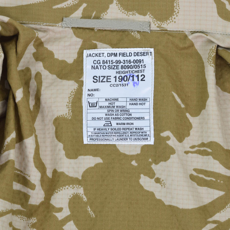 Veste de l'armée britannique originale, parka ripstop camouflage désert, édition militaire, NEUF