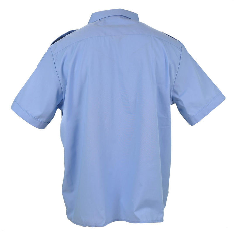Genuine French Military Police blue cotton short sleeve shirt Gendarme NEW