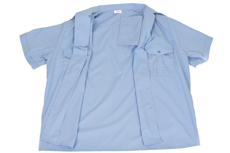 Genuine French Military Police blue cotton short sleeve shirt Gendarme NEW