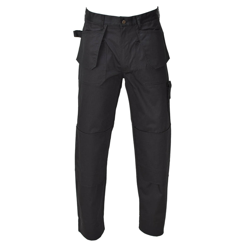 Pantalon cargo de travail militaire belge original, genoux renforcés et durables, noir, NEUF