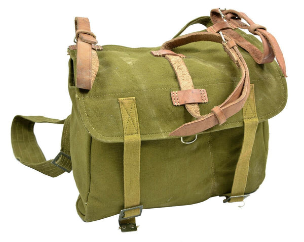 Sac à pain authentique de l'armée roumaine, surplus militaire, sac à dos en toile olive OD