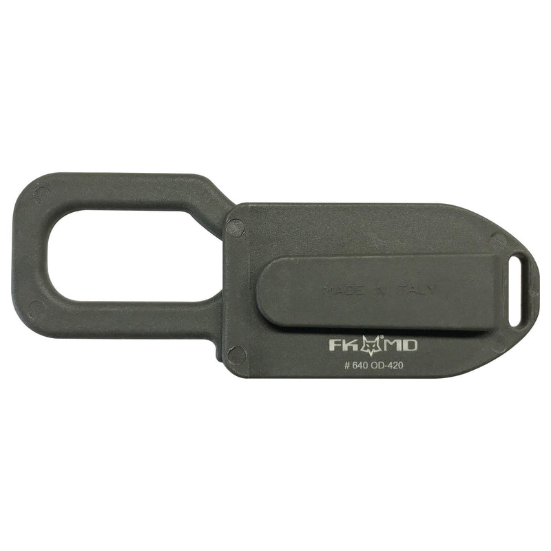 Couteau de sauvetage d'urgence Fox Knives 640 OD en acier inoxydable AISI 420 54-56 HRC