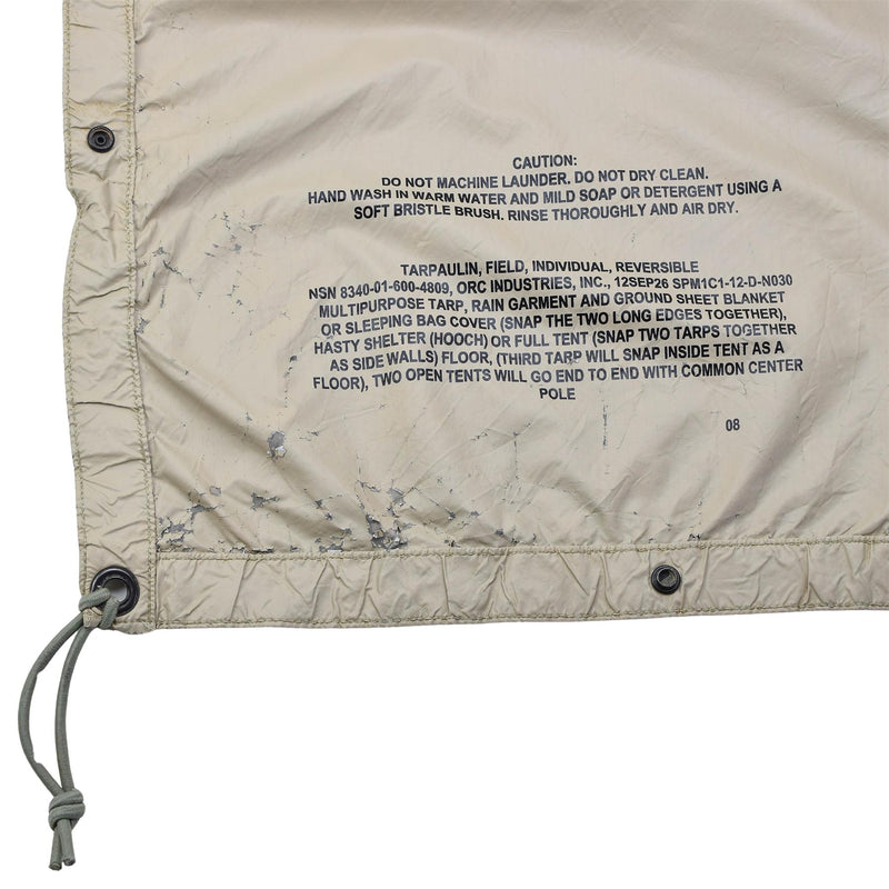 Original U.S. Army Reversible Tarp Ground Cover Blanket Tactical Field Gear