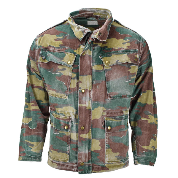 Veste de camouflage originale belge militaire M56 puzzle troupes de combat sur le terrain armée