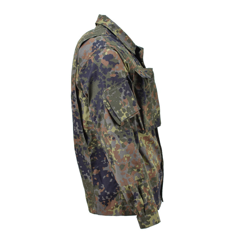 Veste de campagne de style militaire allemand de marque TACGEAR, camouflage flecktarn pour troupes commando 
