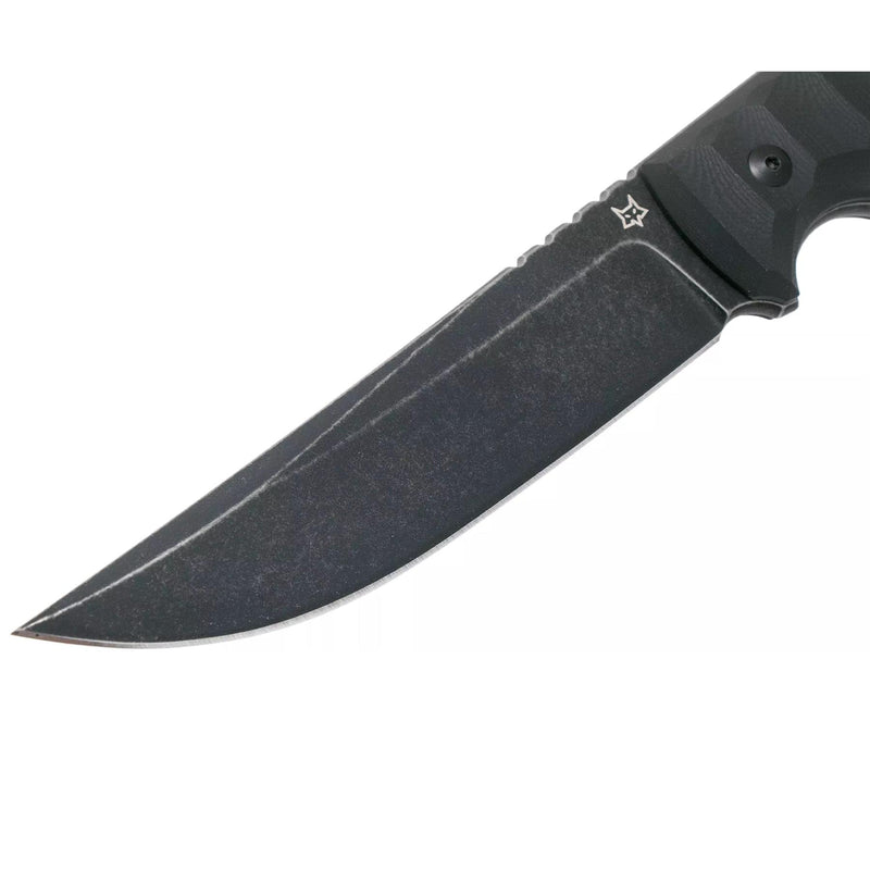 Fox Knives RYU tactical modified tanto shape fixed blade knife stone washed black