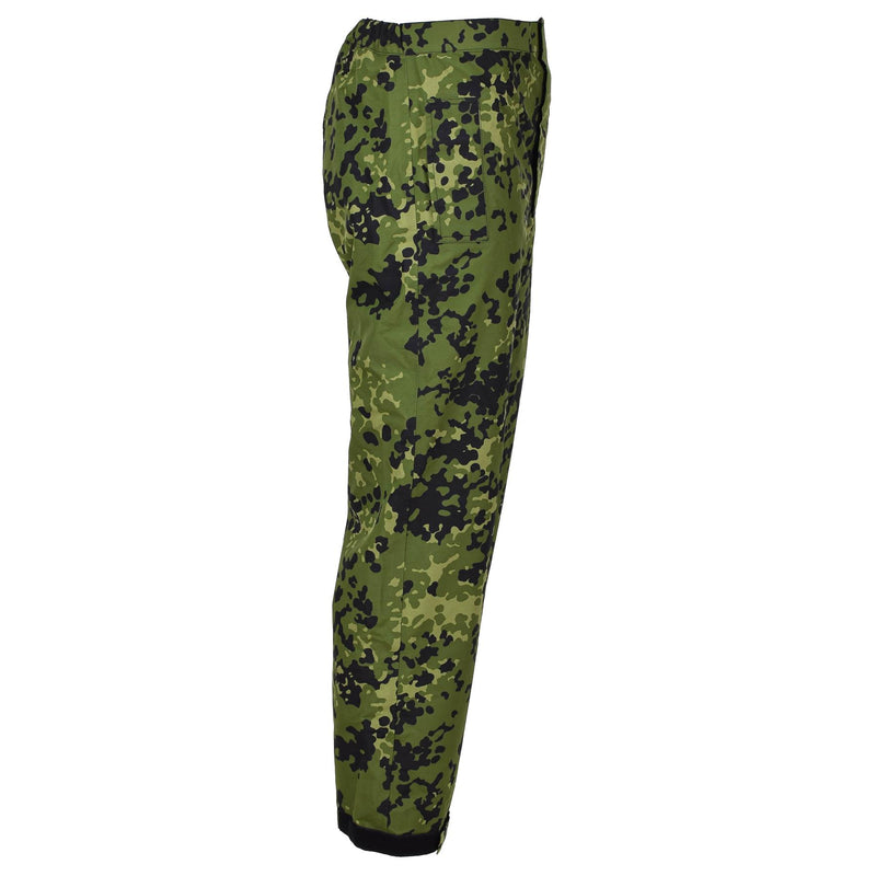 Original Danish Military camo M84 rain pants waterproof elasticated trousers NEW