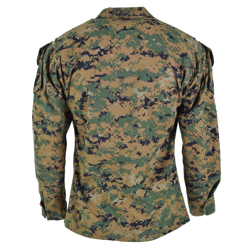 Veste originale de l'armée américaine BDU, chemise à camouflage numérique Woodland, édition militaire