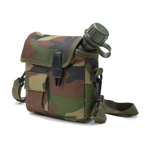 Gourde style militaire américaine 2 litres motif Alice Woodland bandoulière