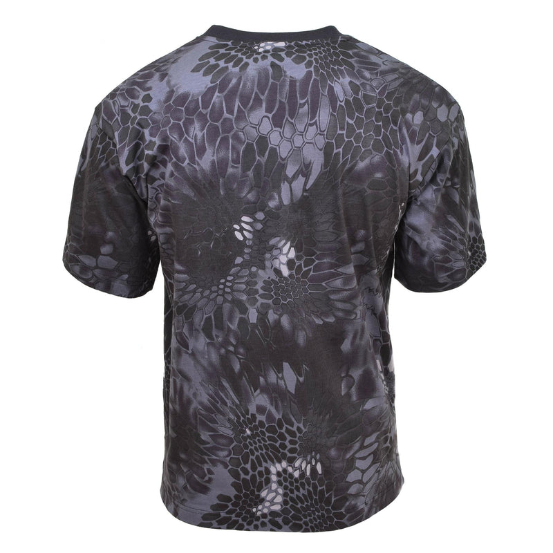 T-shirt de style armée américaine MFH à manches courtes, maillot de corps respirant, motif camouflage serpent