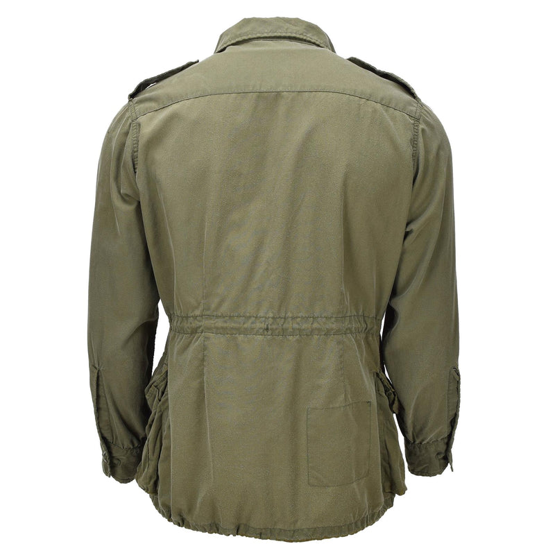 Veste de campagne originale de l'Armée canadienne en coton Surplus militaire Vert olive