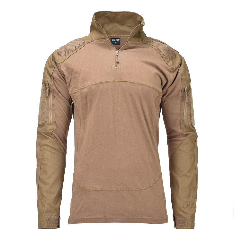 Chemises de combat de style militaire de marque Mil-Tech, couleur coyote foncé BDU
