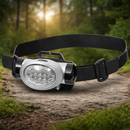 Fox Outdoor Headlamp 8 White 2 Red LEDs Adjustable Angle Splashproof Black