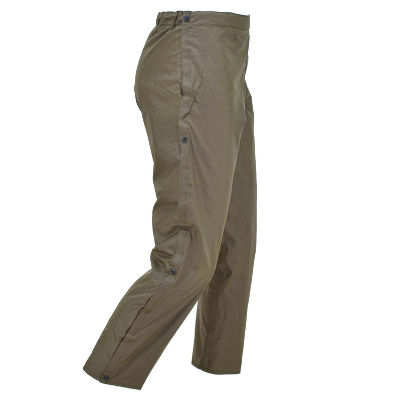 Pantalon de pluie de l'armée de l'air italienne authentique, pantalon imperméable doublé OD NEW
