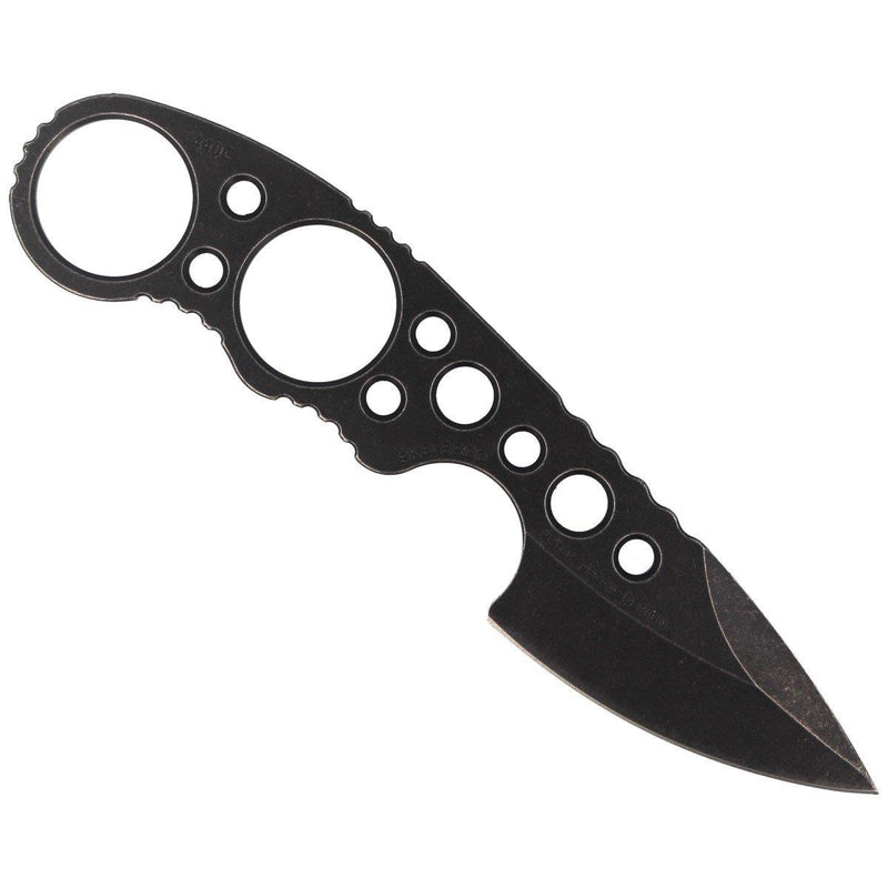 Couteau à lame fixe de marque Fox Knives SKELERGO en acier inoxydable lavé à la pierre 440C