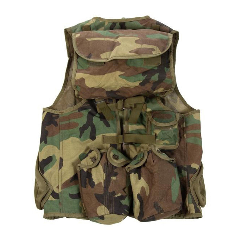 Gilet tactique original Nato camouflage forêt multi-poches armée de campagne NEUF
