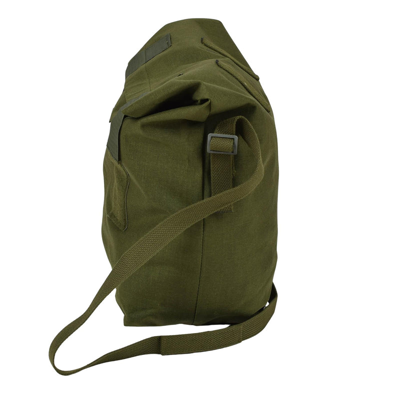 Sac à bandoulière militaire danois original en nylon avec revêtement PVC enroulable Olive