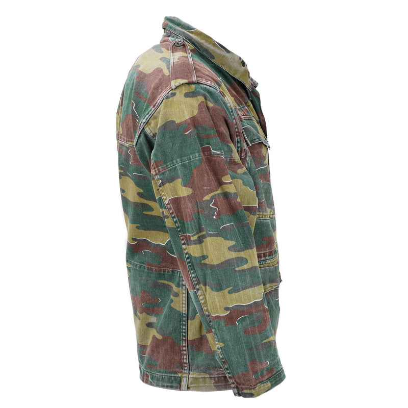 Veste de camouflage originale belge militaire M56 puzzle troupes de combat sur le terrain armée
