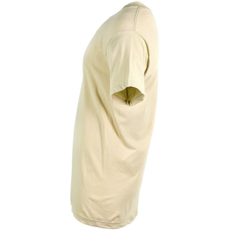 Véritable T-shirt de l'armée américaine Chemise en coton peigné kaki à manches courtes militaire NEUF