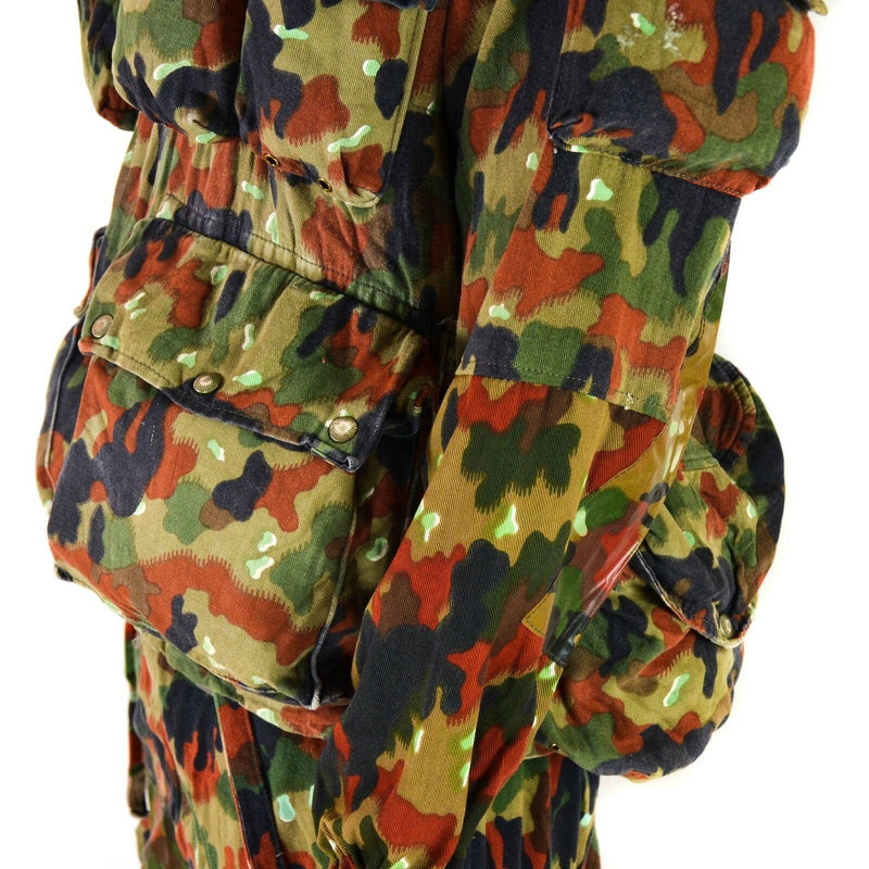 Véritable veste de l'armée suisse M70 Alpenflage Camo sniper combat parka à capuche