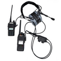 Earmor Dual PTT Adaptateur Kenwood Baofeng Casque Tactique Filaire 2 Broches Noir