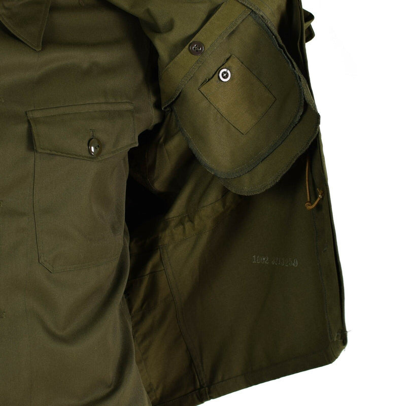 Veste de campagne originale de l'armée tchèque vintage M85 militaire vert olive militaire NEUF