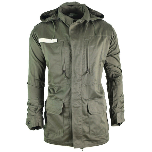 Veste de combat militaire à capuche en satin de l'armée française d'origine Olive OD