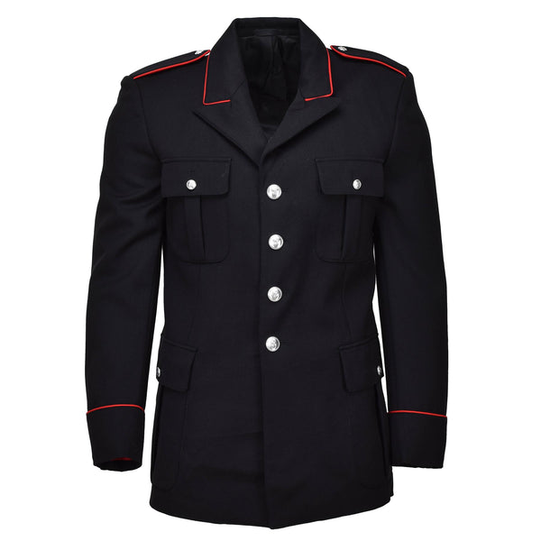 Veste de cérémonie originale des carabiniers militaires italiens en laine noire à rayures rouges NEUF