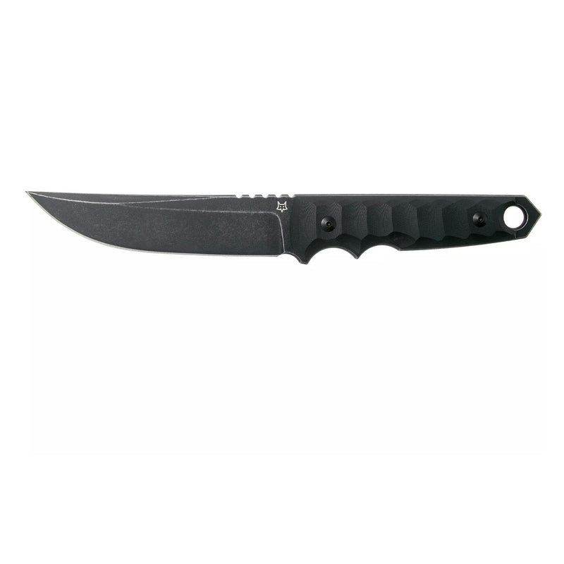 Fox Knives RYU tactical modified tanto shape fixed blade knife stone washed black