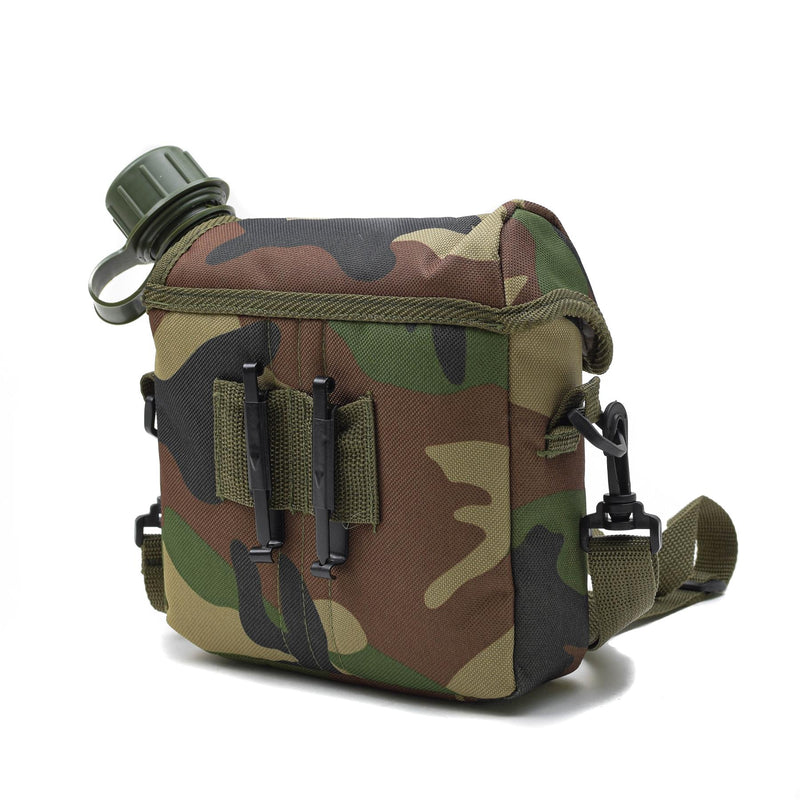 Gourde style militaire américaine 2 litres motif Alice Woodland bandoulière