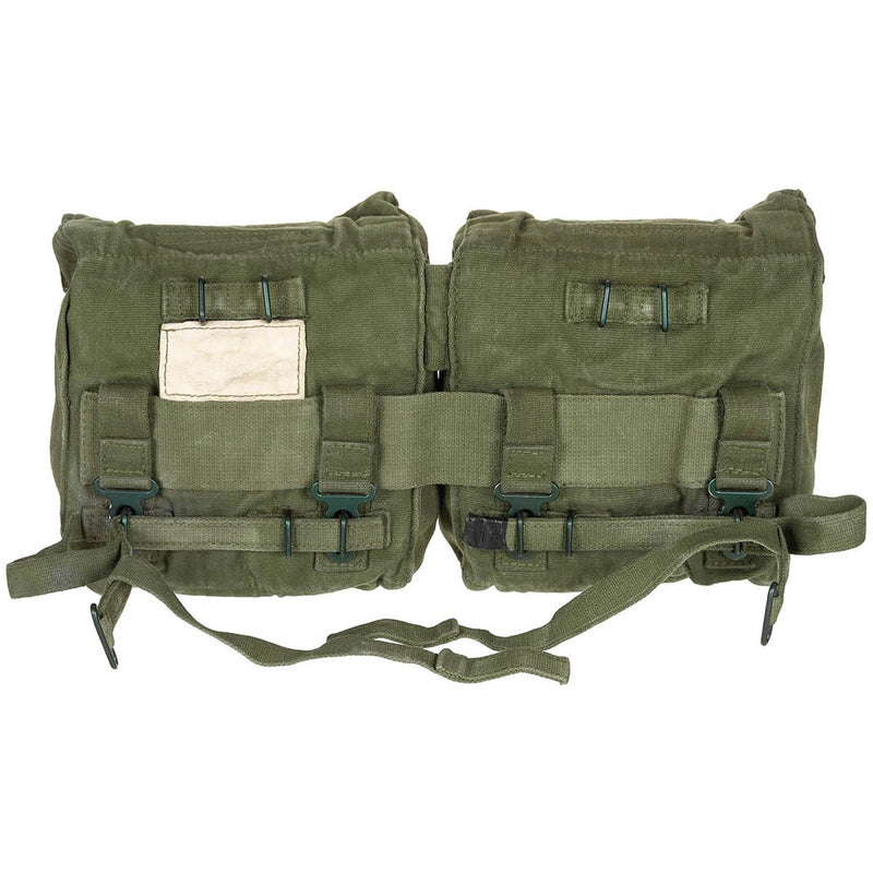 Pochette de chargeur de rein militaire britannique originale double sac de munitions tactique Olive