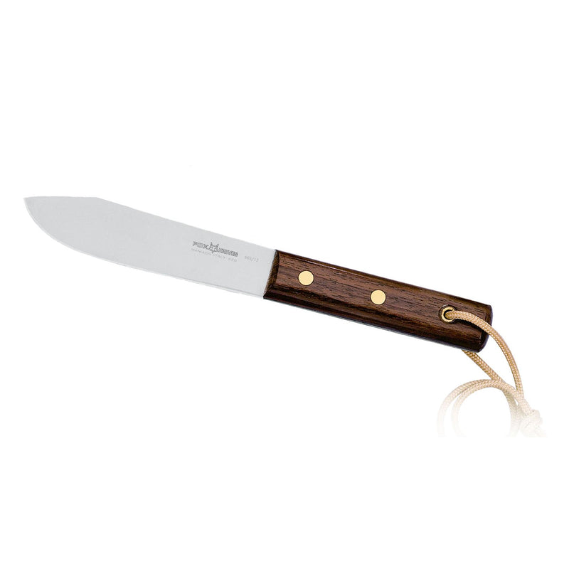 Couteau à lame fixe Fox Knives Brand Italy en acier inoxydable avec manche en bois de palissandre