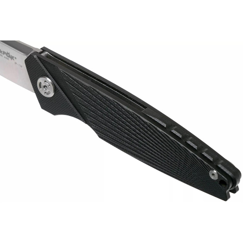 Couteau de poche pliant de marque Fox Knives METROPOLIS en acier inoxydable 440C avec revêtement satiné