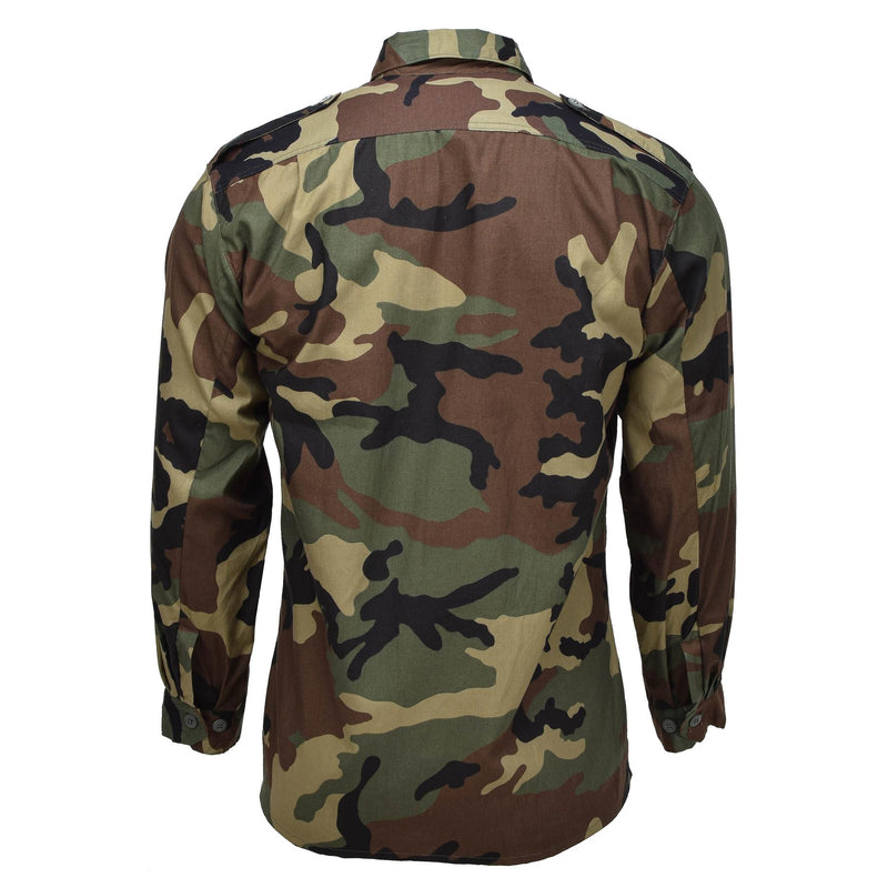 Original Croatian military issue shirt cotton BDU woodland camo army surplus NEW