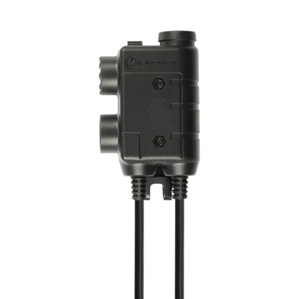 Earmor Dual PTT Adaptateur Kenwood Baofeng Casque Tactique Filaire 2 Broches Noir