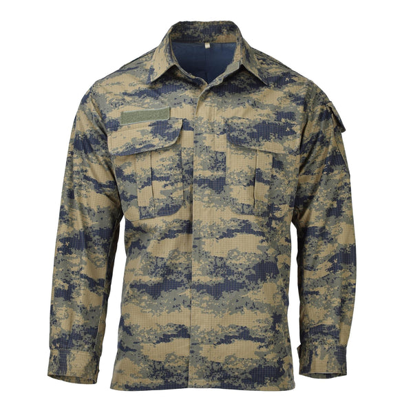 Veste tactique originale de l'armée turque en ripstop durable bleu camouflage numérique